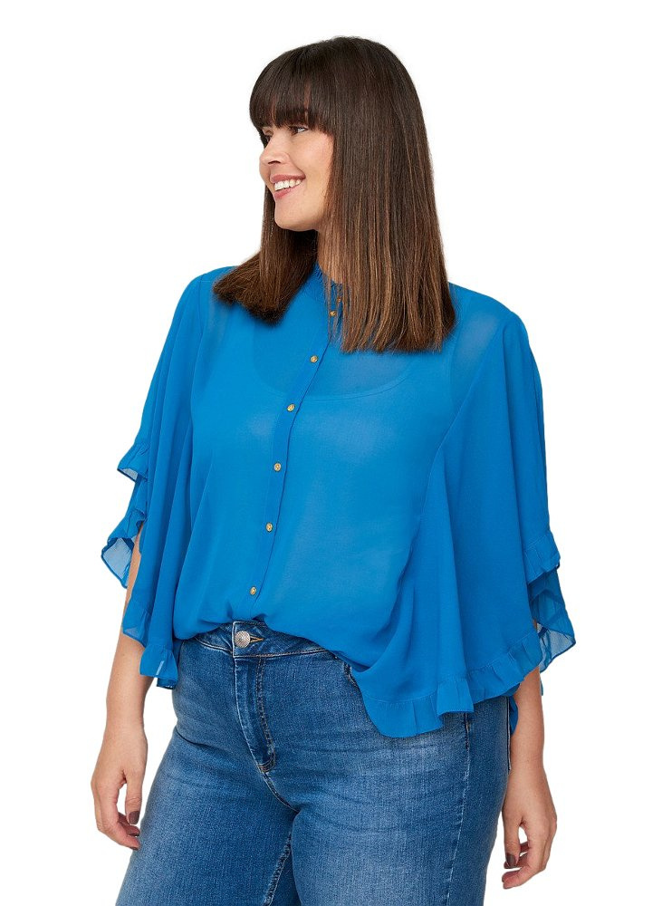 ZIZZI TRANSPARENTA BLUZKA FALBANY 123A ZIZZI TRANSPARENTA BLUZKA FALBANY 123A