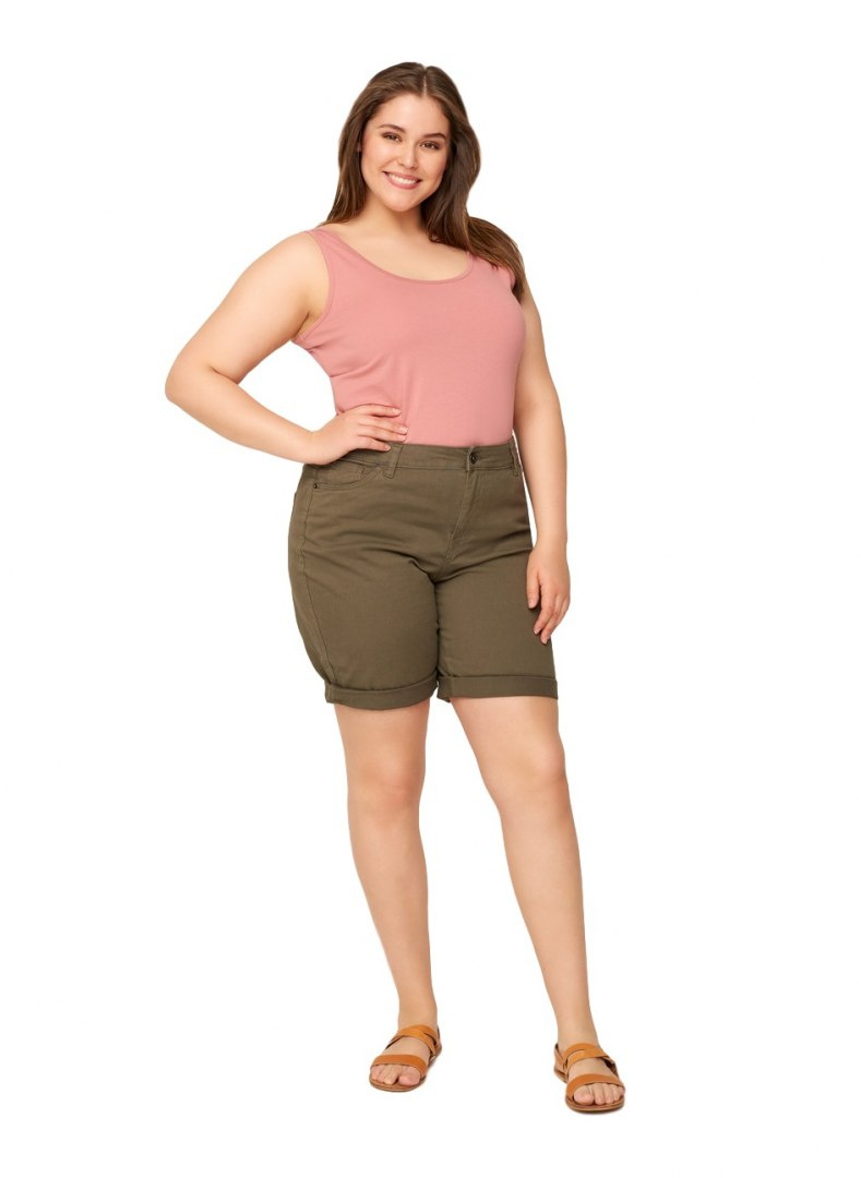 ZIZZI WYGODNE SHORTY KHAKI 003E ZIZZI WYGODNE SHORTY KHAKI 003E
