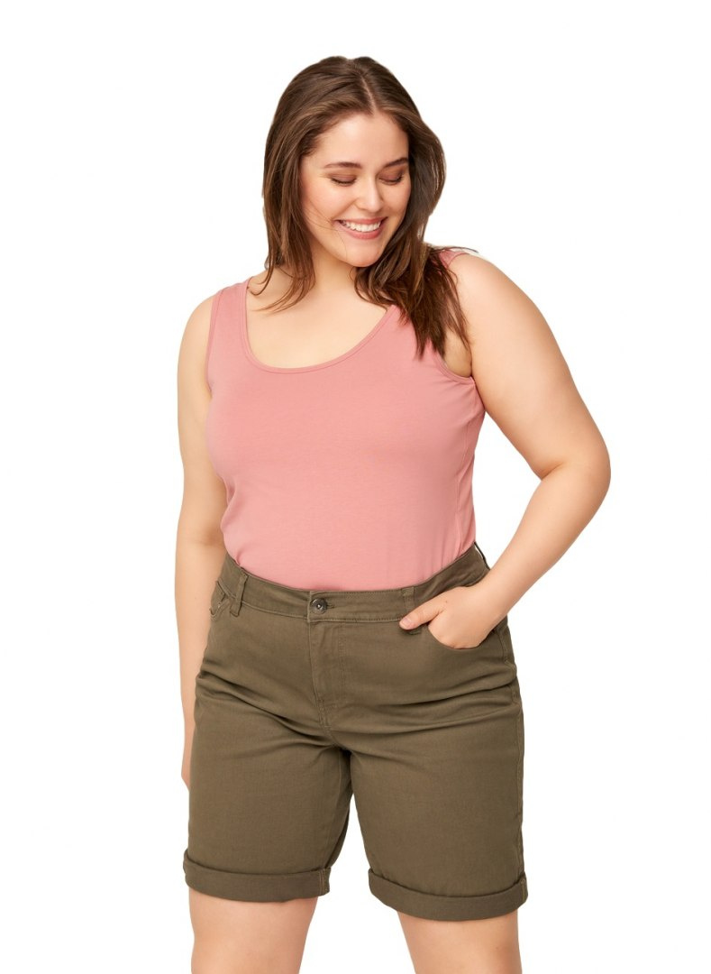 ZIZZI WYGODNE SHORTY KHAKI 003E ZIZZI WYGODNE SHORTY KHAKI 003E