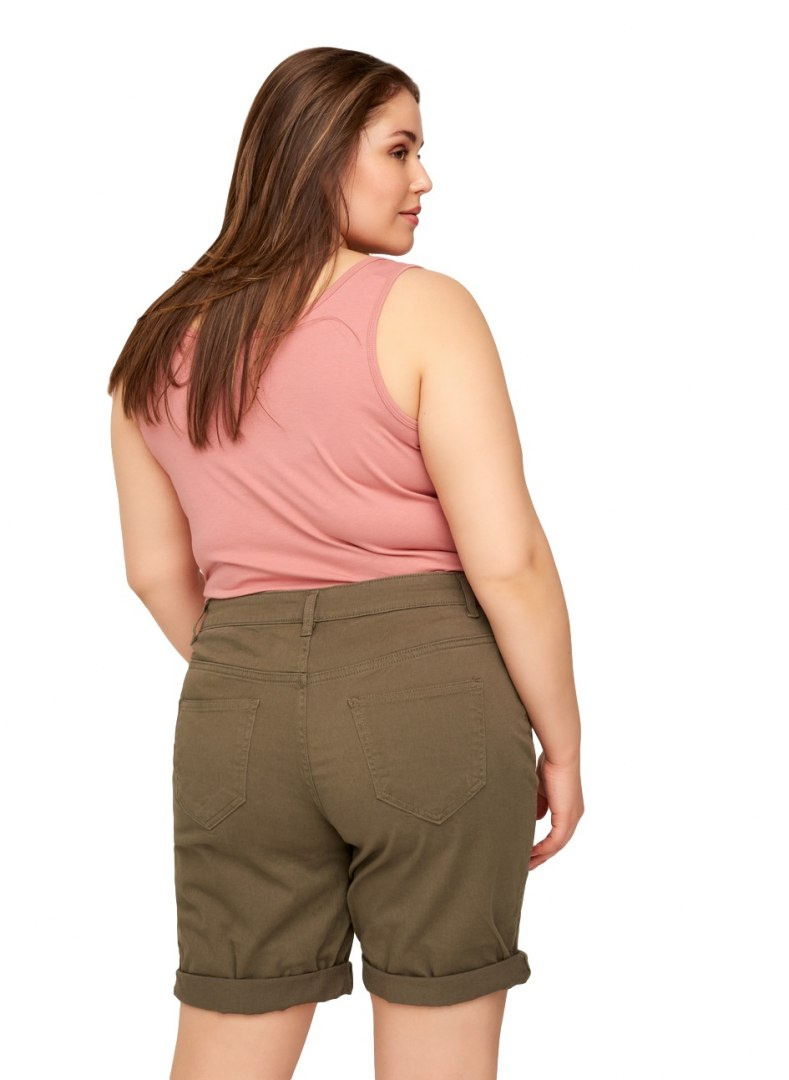 ZIZZI WYGODNE SHORTY KHAKI 003E ZIZZI WYGODNE SHORTY KHAKI 003E