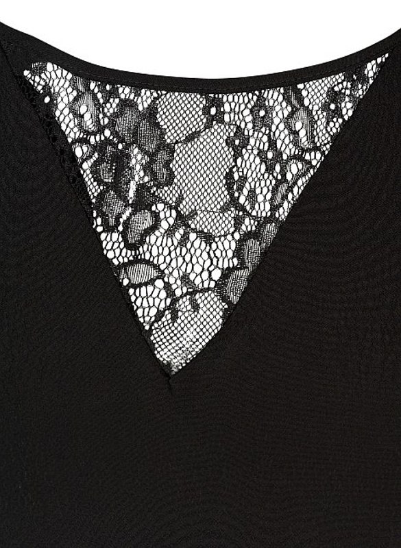 ZIZZI ELEGANCKA CZARNA TUNIKA KORONKA 238A ZIZZI ELEGANCKA CZARNA TUNIKA KORONKA 238A