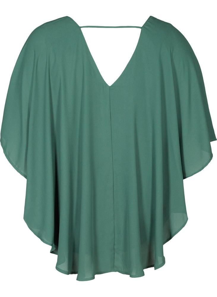 ZIZZI ELEGANCKA TUNIKA NIETOPERZ ZIELEŃ 098B ZIZZI ELEGANCKA TUNIKA NIETOPERZ ZIELEŃ 098B