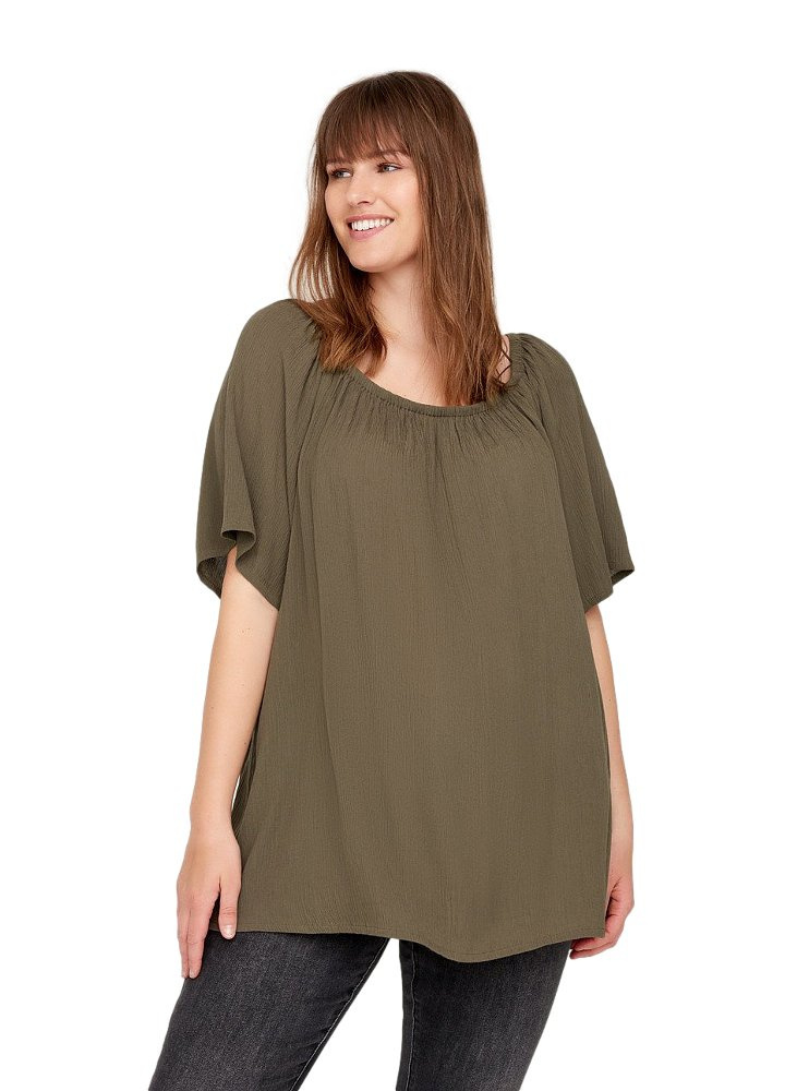 ZIZZI KLASYCZNA KHAKI BLUZKA HISZPANKA 558A ZIZZI KLASYCZNA KHAKI BLUZKA HISZPANKA 558A
