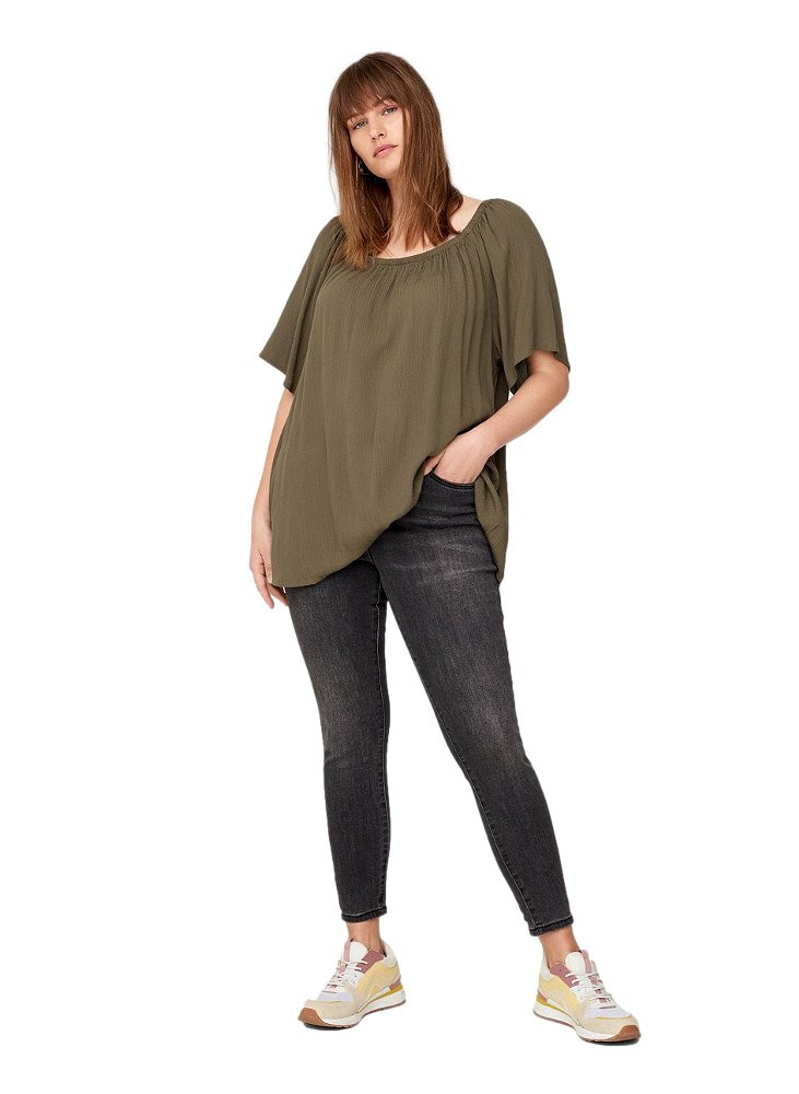 ZIZZI KLASYCZNA KHAKI BLUZKA HISZPANKA 558A ZIZZI KLASYCZNA KHAKI BLUZKA HISZPANKA 558A