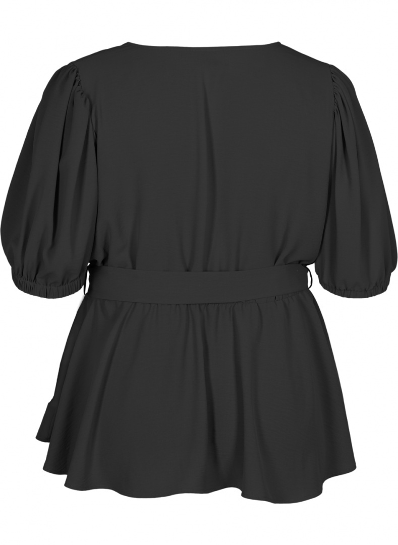 ZIZZI MODNA CZARNA KOPERTOWA BLUZKA 910AW ZIZZI MODNA CZARNA KOPERTOWA BLUZKA 910AW
