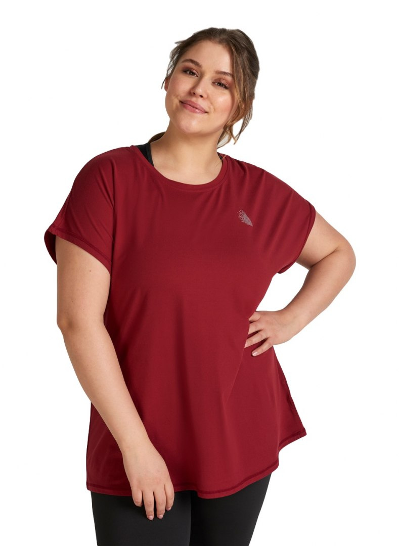 ZIZZI SPORTOWY T-SHIRT BORDO 053A ZIZZI SPORTOWY T-SHIRT BORDO 053A