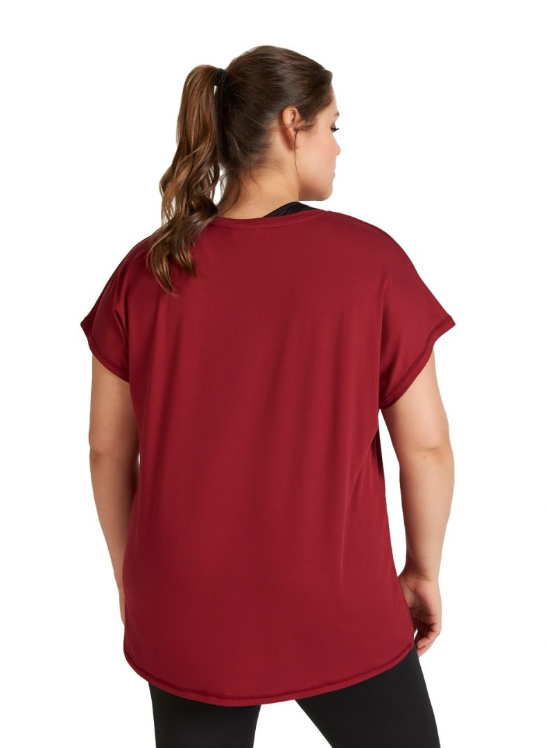 ZIZZI SPORTOWY T-SHIRT BORDO 053A ZIZZI SPORTOWY T-SHIRT BORDO 053A