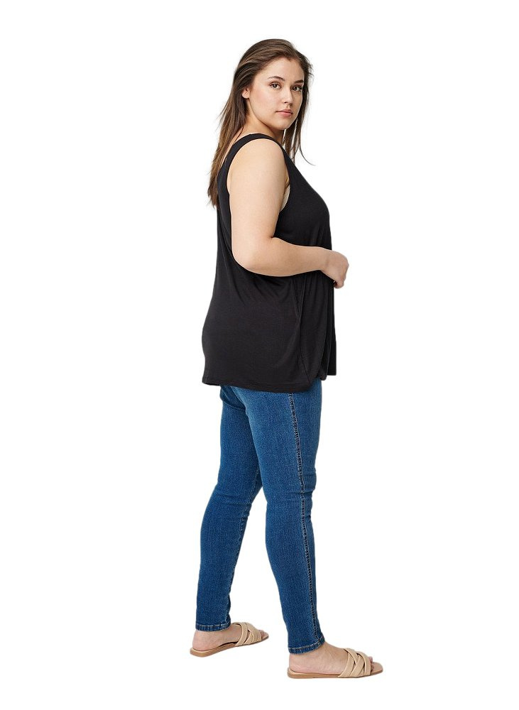 ZIZZI WISKOZOWY CZARNY TOP GUZIKI 580A ZIZZI WISKOZOWY CZARNY TOP GUZIKI 580A