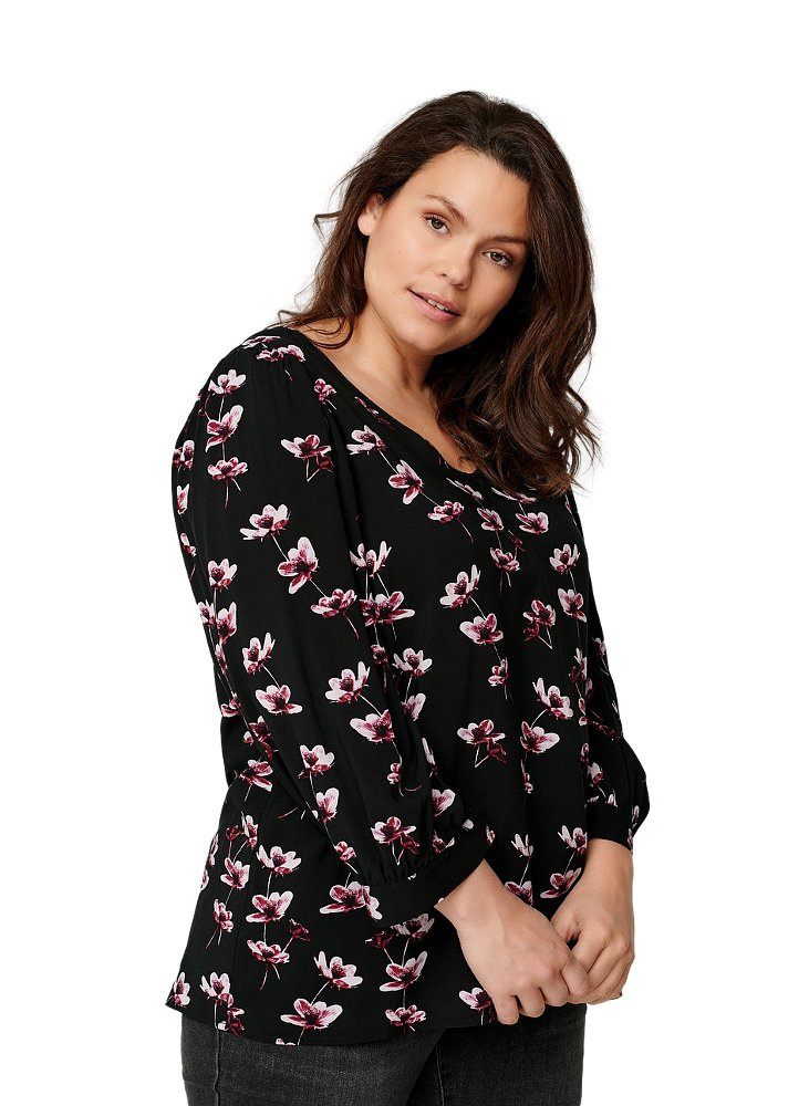 ZIZZI UROCZA BLUZKA KWIATY KORONKA 530C ZIZZI UROCZA BLUZKA KWIATY KORONKA 530C