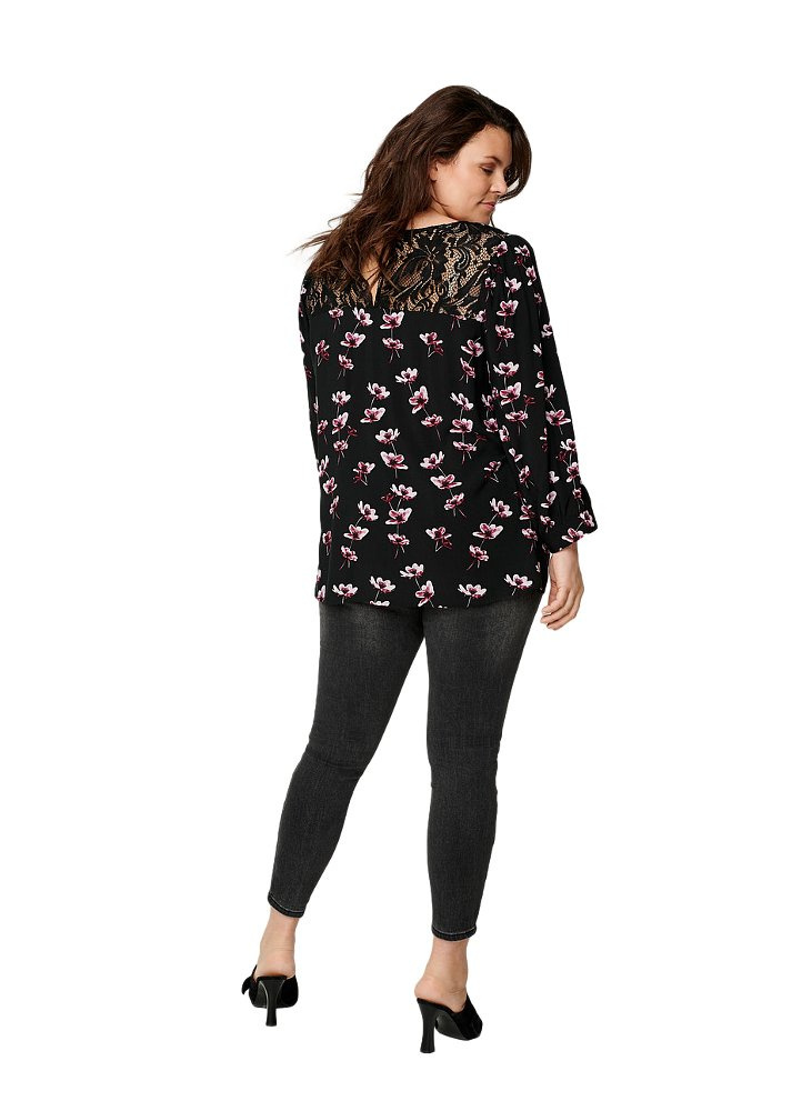 ZIZZI UROCZA BLUZKA KWIATY KORONKA 530C ZIZZI UROCZA BLUZKA KWIATY KORONKA 530C