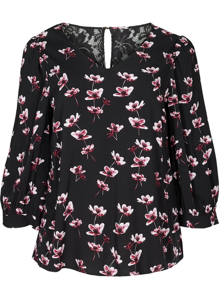 ZIZZI UROCZA BLUZKA KWIATY KORONKA 530C ZIZZI UROCZA BLUZKA KWIATY KORONKA 530C