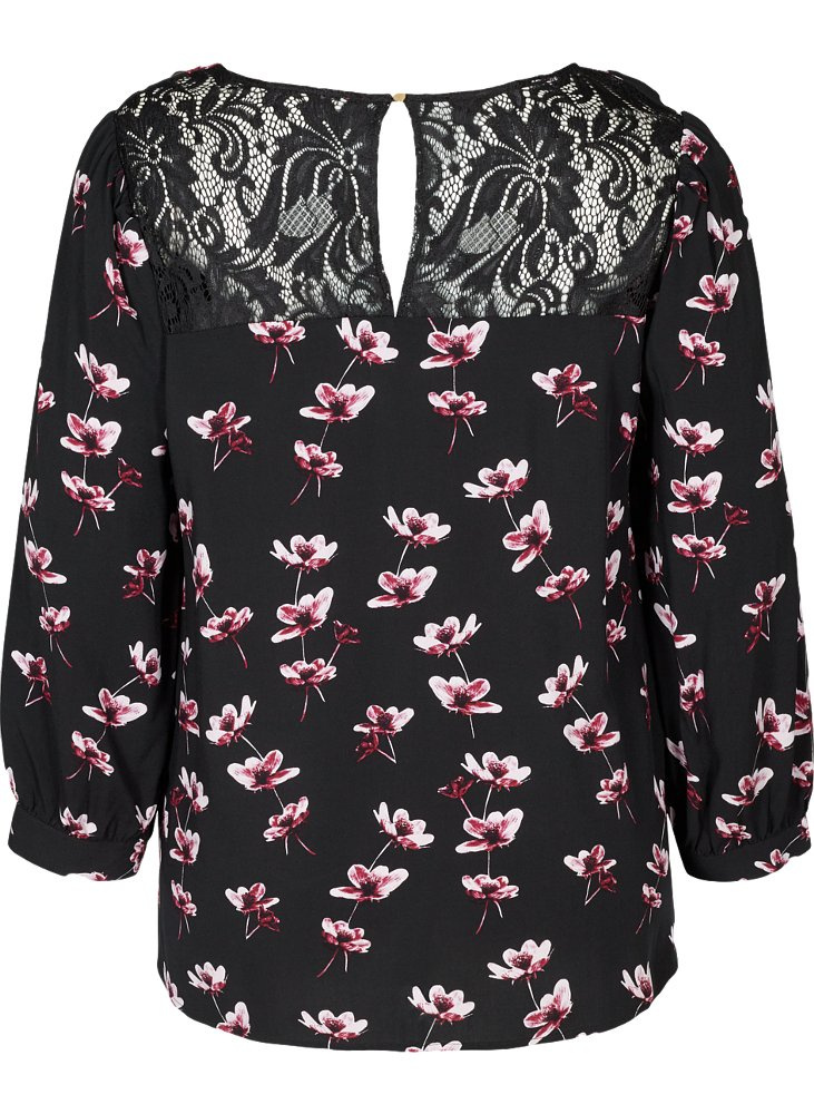 ZIZZI UROCZA BLUZKA KWIATY KORONKA 530C ZIZZI UROCZA BLUZKA KWIATY KORONKA 530C