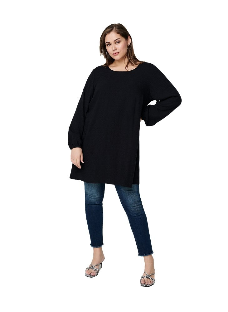 ZIZZI CZARNA ELEGANCKA TUNIKA 589A ZIZZI CZARNA ELEGANCKA TUNIKA 589A