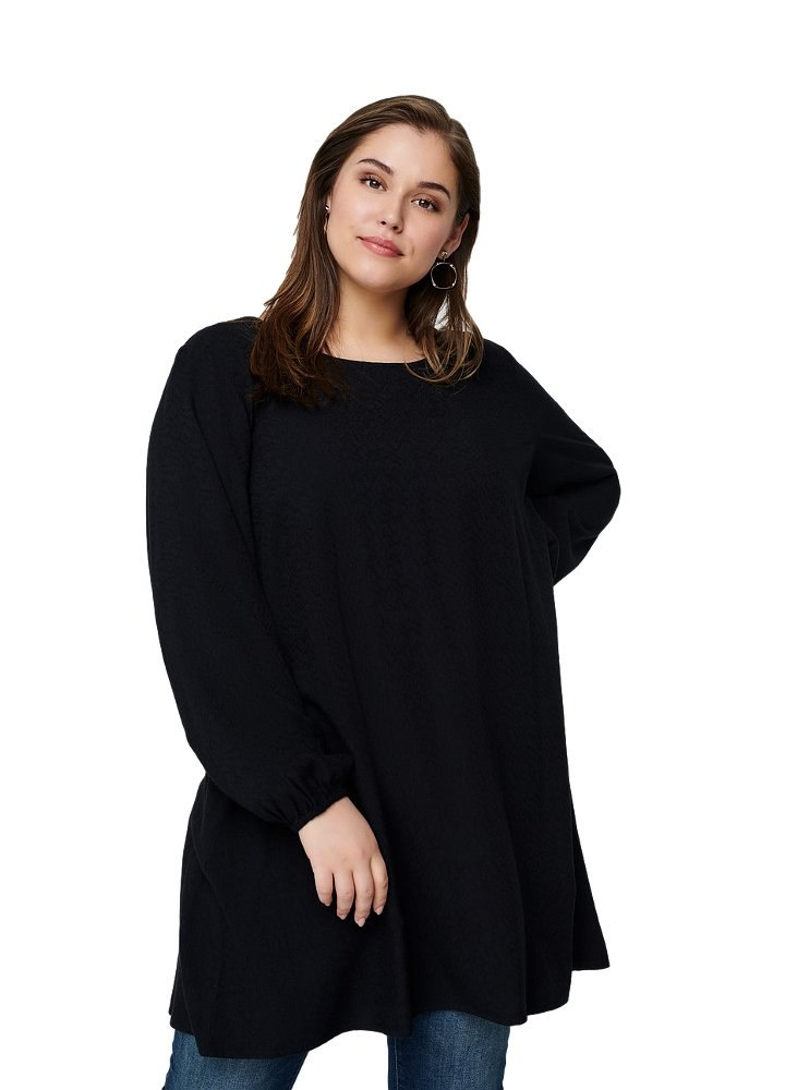 ZIZZI CZARNA ELEGANCKA TUNIKA 589A ZIZZI CZARNA ELEGANCKA TUNIKA 589A