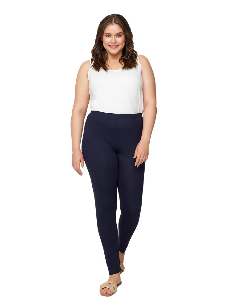 ZIZZI KLASYCZNE GRANATOWE LEGGINSY 011C ZIZZI KLASYCZNE GRANATOWE LEGGINSY 011C