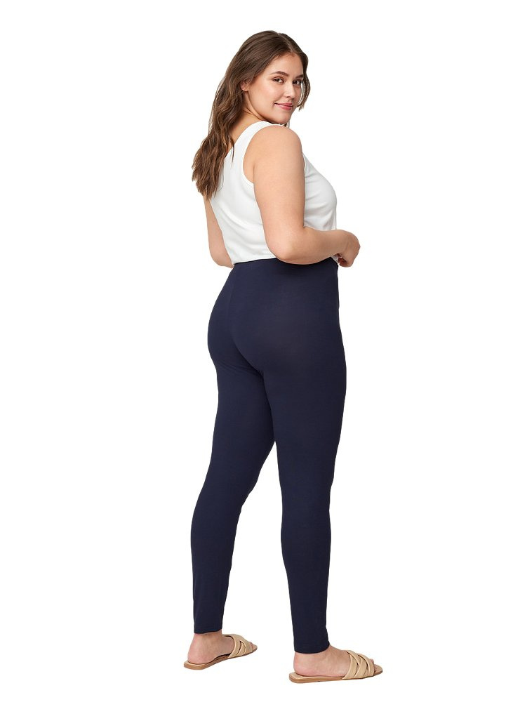 ZIZZI KLASYCZNE GRANATOWE LEGGINSY 011C ZIZZI KLASYCZNE GRANATOWE LEGGINSY 011C