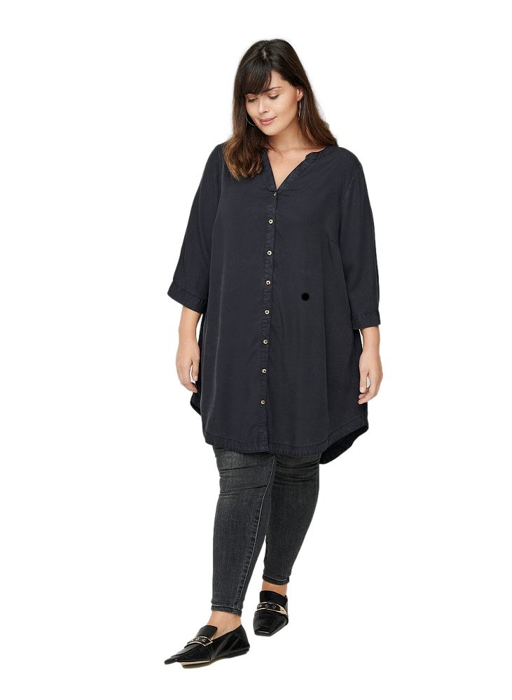 ZIZZI KOSZULOWA TUNIKA CZARNA 677B ZIZZI KOSZULOWA TUNIKA CZARNA 677B