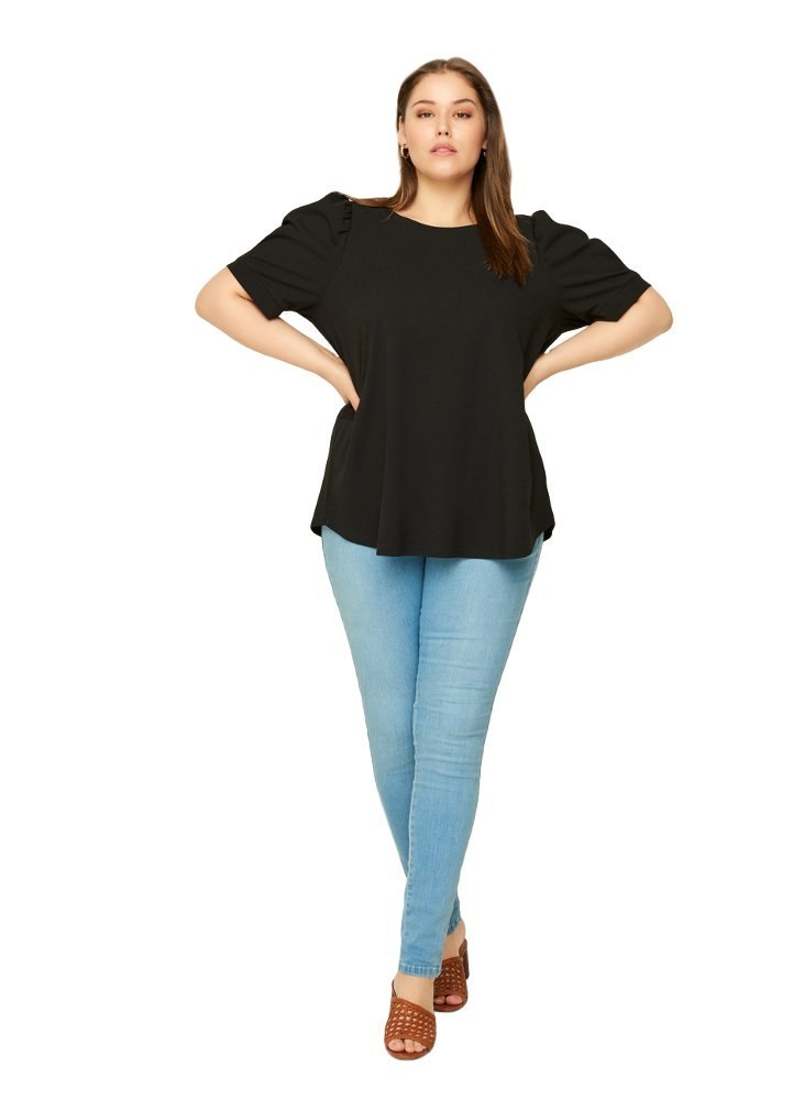 ZIZZI CZARNA ELEGANCKA BLUZKA 525CW ZIZZI CZARNA ELEGANCKA BLUZKA 525CW