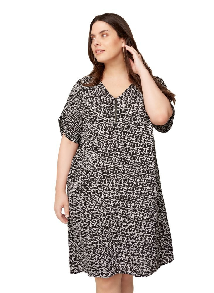 ZIZZI ELEGANCKA WZORZYSTA SUKIENKA 586C ZIZZI ELEGANCKA WZORZYSTA SUKIENKA 586C