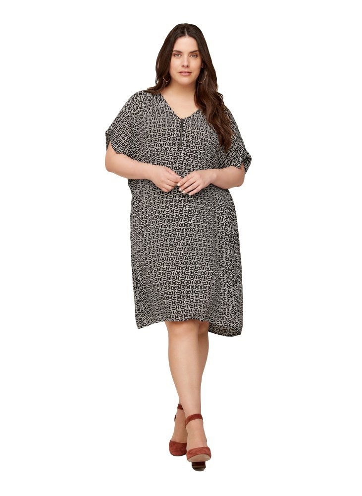 ZIZZI ELEGANCKA WZORZYSTA SUKIENKA 586C ZIZZI ELEGANCKA WZORZYSTA SUKIENKA 586C