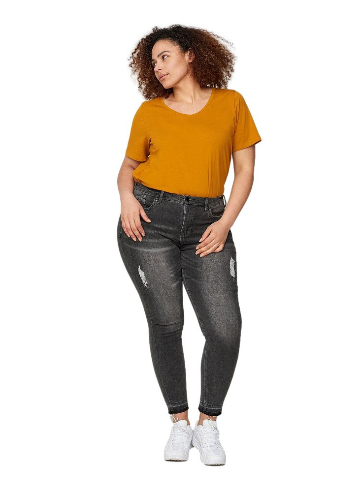 ZIZZI KLASYCZNY WYGODNY T-SHIRT MIODOWY 010A ZIZZI KLASYCZNY WYGODNY T-SHIRT MIODOWY 010A