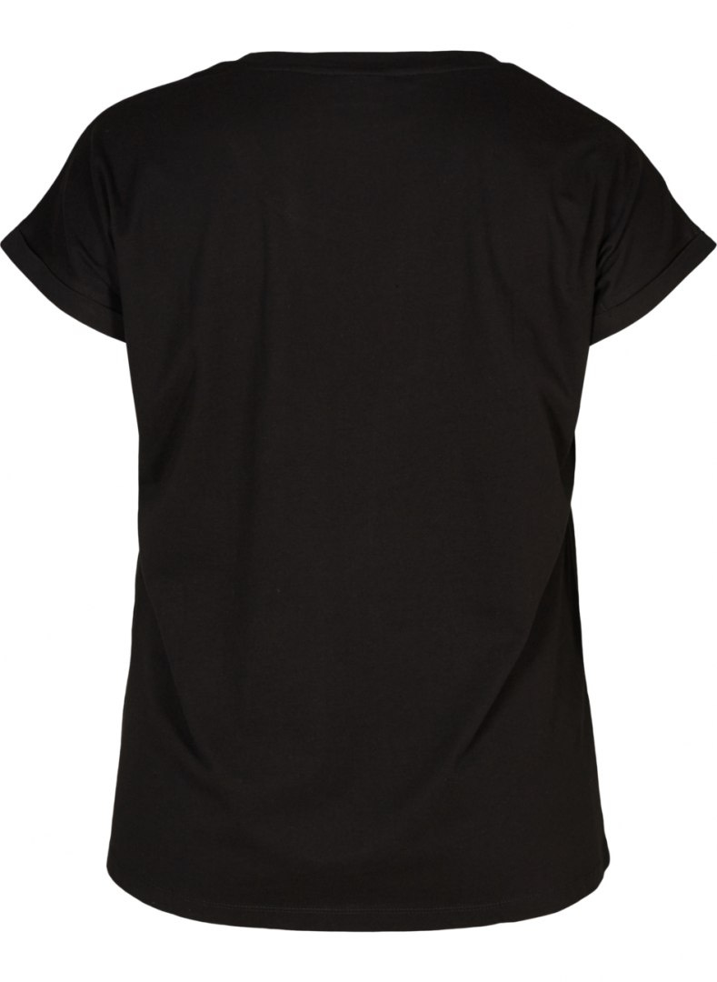 ZIZZI KLASYCZNY CZARNY T-SHIRT 148A ZIZZI KLASYCZNY CZARNY T-SHIRT 148A