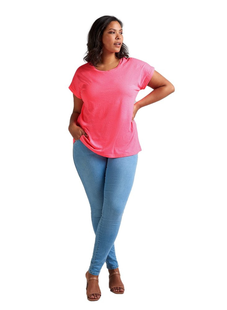 ZIZZI KLASYCZNY RÓŻOWY T-SHIRT 428A ZIZZI KLASYCZNY RÓŻOWY T-SHIRT 428A