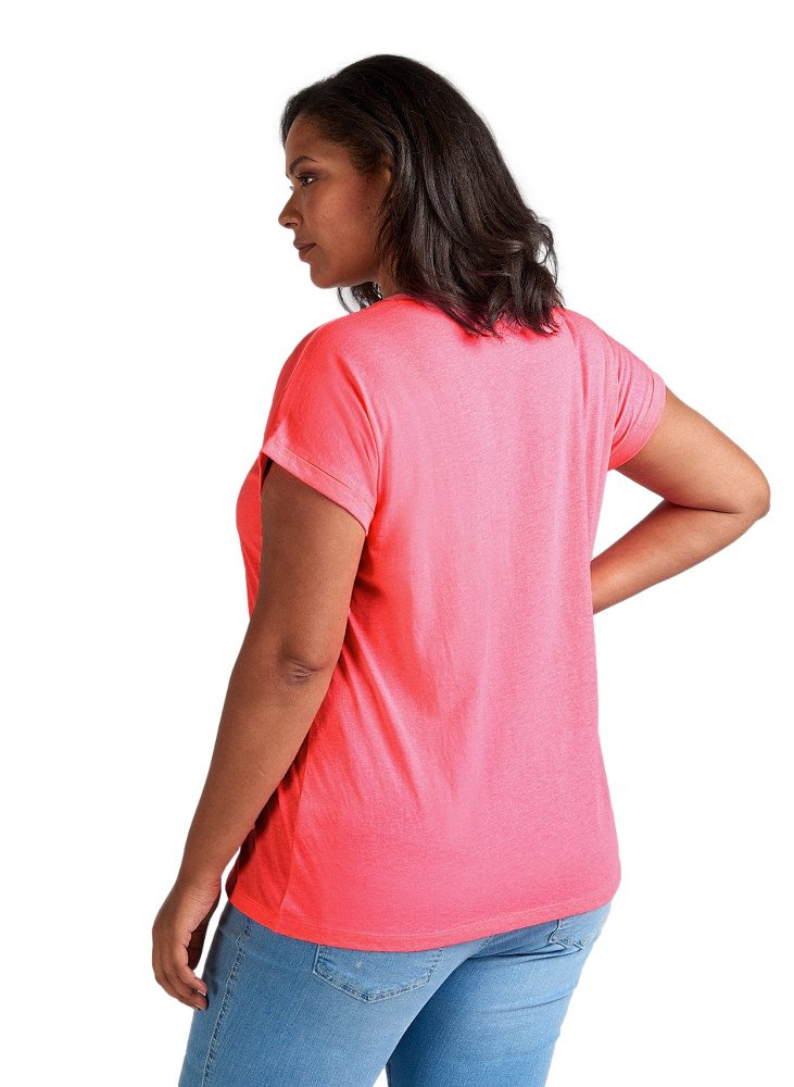 ZIZZI KLASYCZNY RÓŻOWY T-SHIRT 428A ZIZZI KLASYCZNY RÓŻOWY T-SHIRT 428A