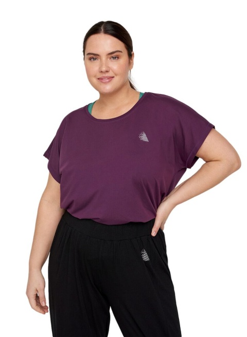ZIZZI SPORTOWY T-SHIRT FIOLET 053A