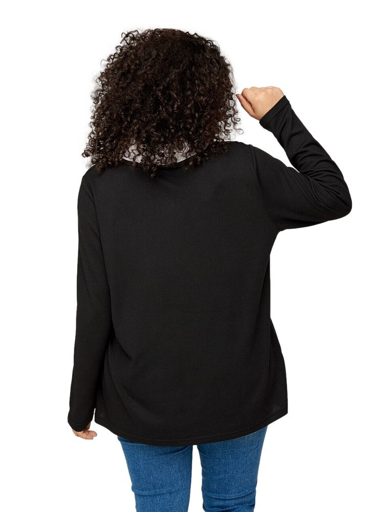 ZIZZI SWETER Z DOŁĄCZONYM KOŁNIERZYKIEM 504M ZIZZI SWETER Z DOŁĄCZONYM KOŁNIERZYKIEM 504M
