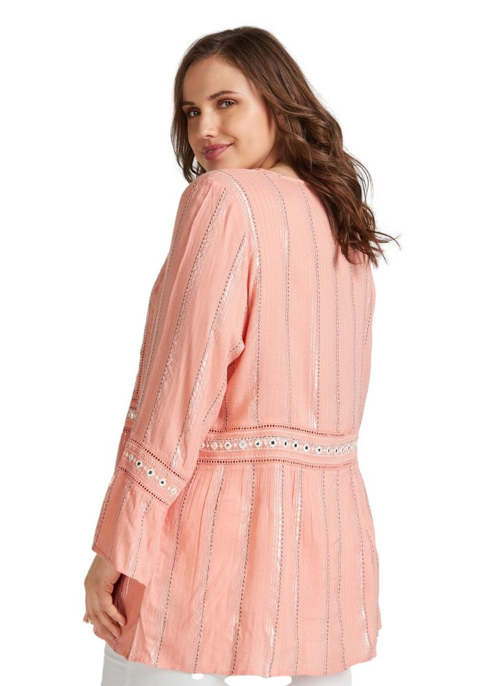 ZIZZI POMARAŃCZOWA BLUZKA BOHO HAFT 060AW ZIZZI POMARAŃCZOWA BLUZKA BOHO HAFT 060AW