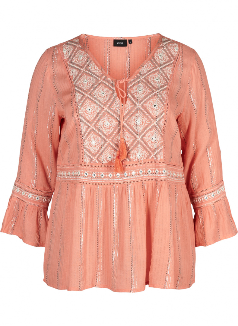 ZIZZI POMARAŃCZOWA BLUZKA BOHO HAFT 060AW ZIZZI POMARAŃCZOWA BLUZKA BOHO HAFT 060AW