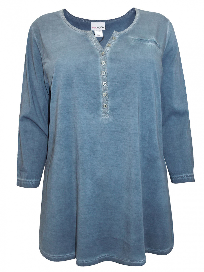 MIAMODA BLUZKA DEKOLT HENLEY MM09 MIAMODA BLUZKA DEKOLT HENLEY MM09
