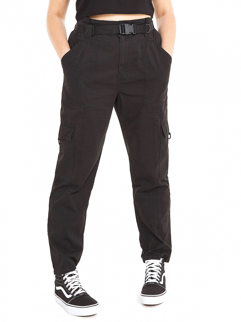 SIMPLYBE CZARNE SPODNIE CARGO KIESZENIE SC01 SIMPLYBE CZARNE SPODNIE CARGO KIESZENIE SC01