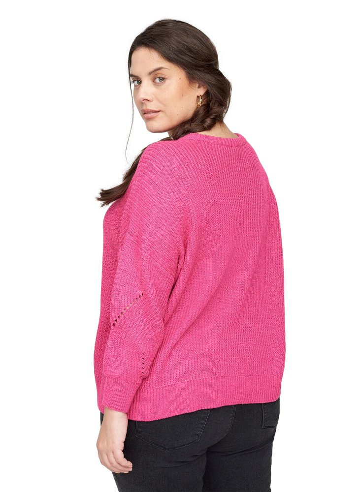 ZIZZI SWETER RÓŻOWY AŻUR 863A ZIZZI SWETER RÓŻOWY AŻUR 863A