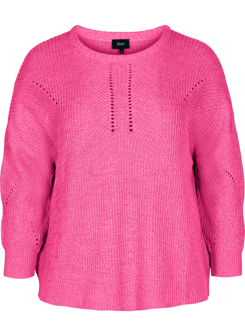 ZIZZI SWETER RÓŻOWY AŻUR 863A ZIZZI SWETER RÓŻOWY AŻUR 863A