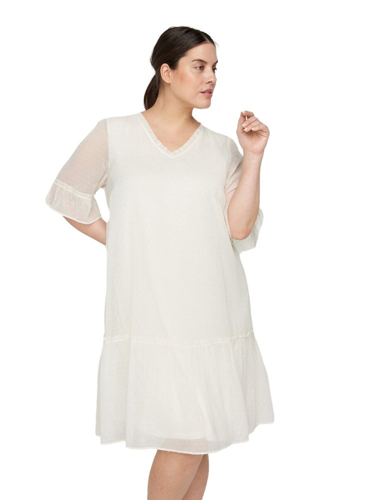 ZIZZI ELEGANCKA SUKIENKA BIAŁA 520A ZIZZI ELEGANCKA SUKIENKA BIAŁA 520A