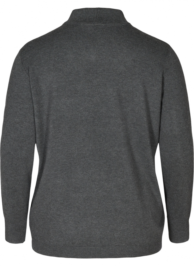 ZIZZI KLASYCZNY SZARY SWETER 581A ZIZZI KLASYCZNY SZARY SWETER 581A