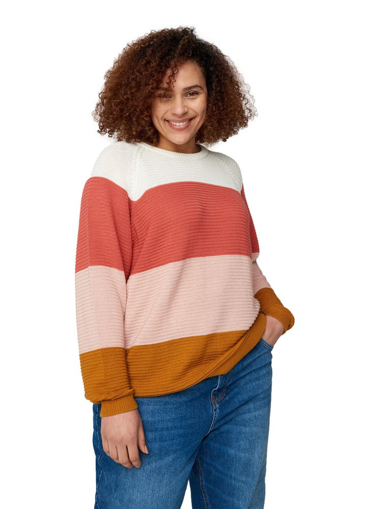 ZIZZI PIĘKNY SWETER KOLOROWY TŁOCZENIA 624B ZIZZI PIĘKNY SWETER KOLOROWY TŁOCZENIA 624B