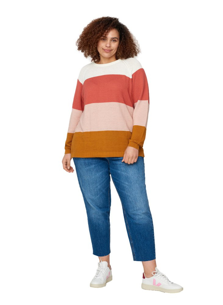 ZIZZI PIĘKNY SWETER KOLOROWY TŁOCZENIA 624B ZIZZI PIĘKNY SWETER KOLOROWY TŁOCZENIA 624B