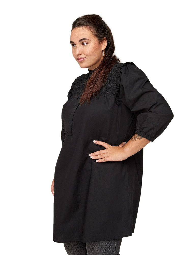 ZIZZI CZARNA KOSZULOWA TUNIKA BUFFKI 745A ZIZZI CZARNA KOSZULOWA TUNIKA BUFFKI 745A