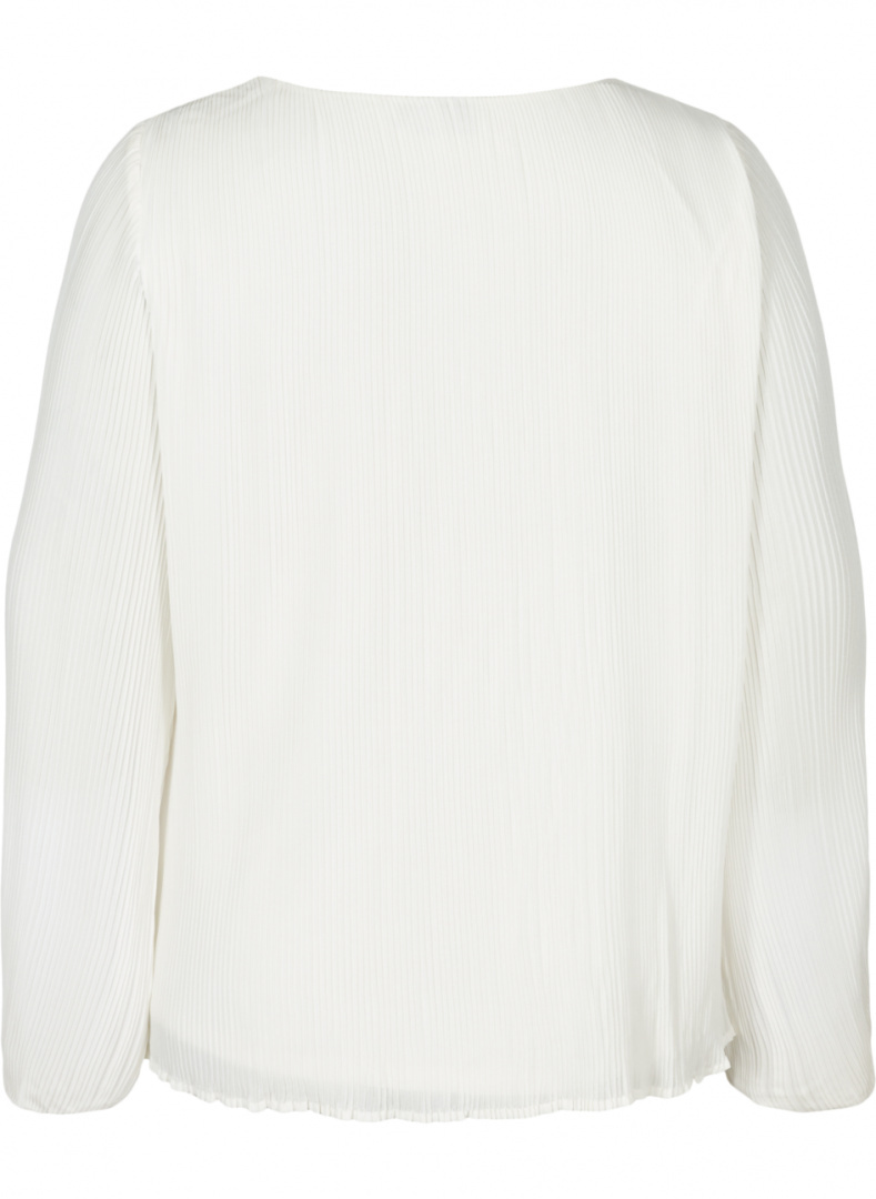 ZIZZI ELEGANCKA PLISOWANA BLUZKA BIAŁA 516A ZIZZI ELEGANCKA PLISOWANA BLUZKA BIAŁA 516A