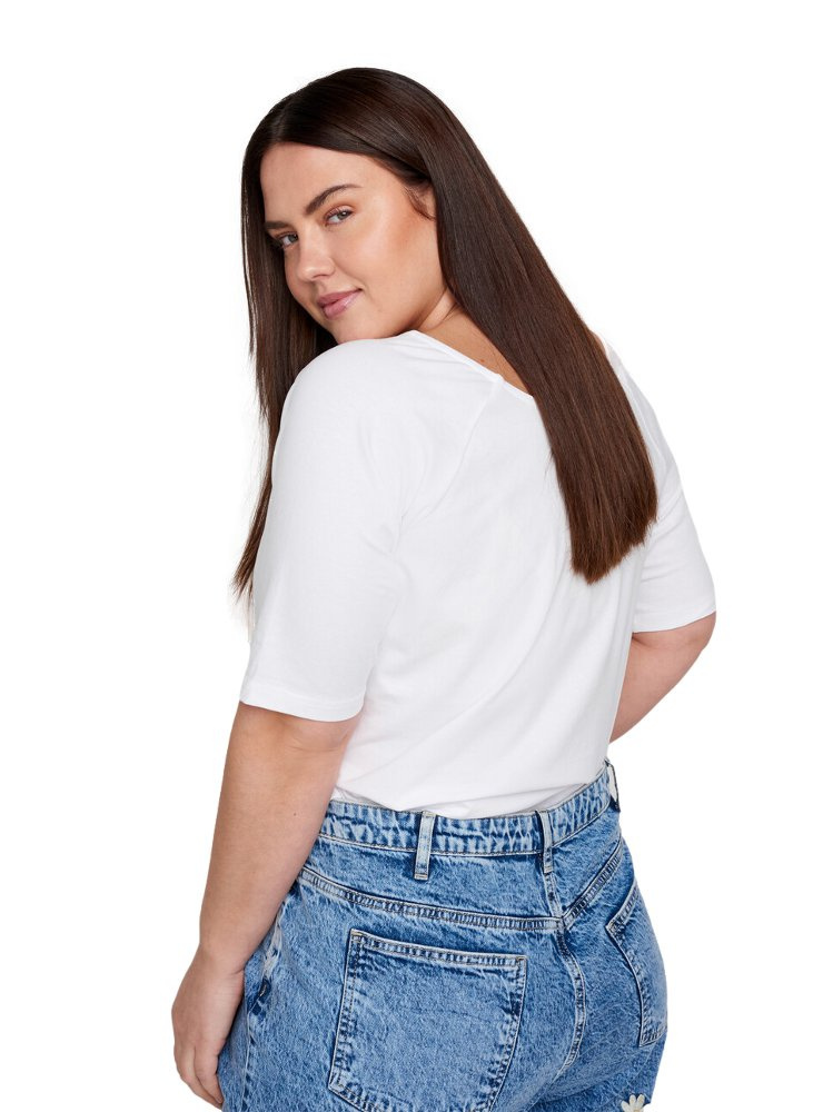 ZIZZI KLASYCZNA BASIC BIAŁA BLUZKA 959A ZIZZI KLASYCZNA BASIC BIAŁA BLUZKA 959A