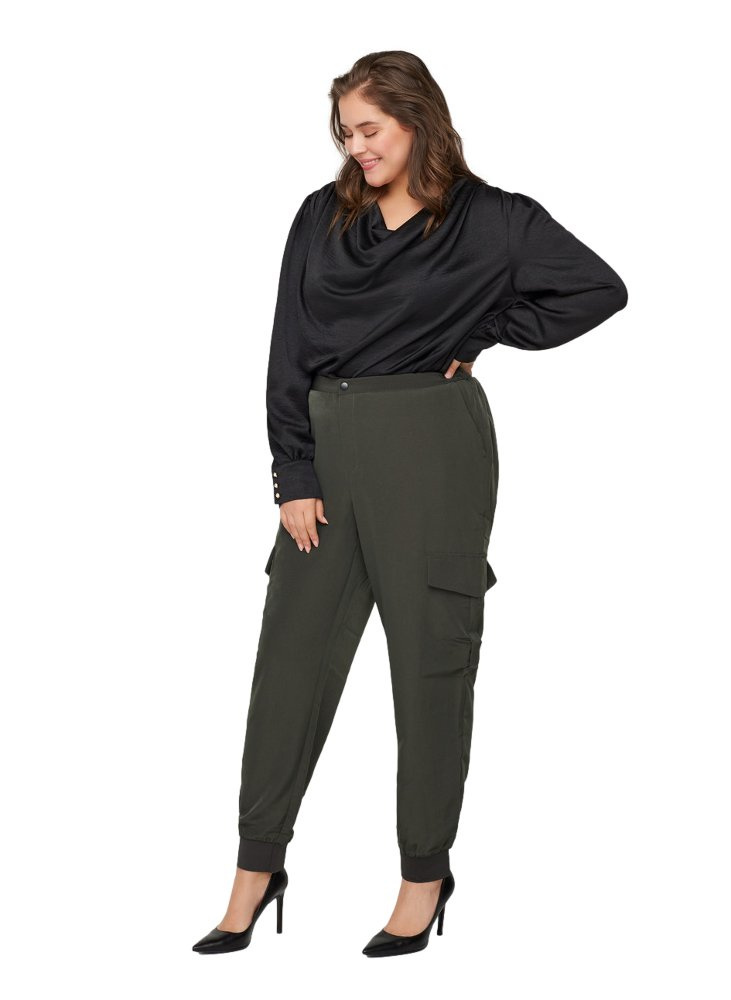 ZIZZI SATYNOWA ELEGANCKA BLUZKA CZARNA 955A ZIZZI SATYNOWA ELEGANCKA BLUZKA CZARNA 955A
