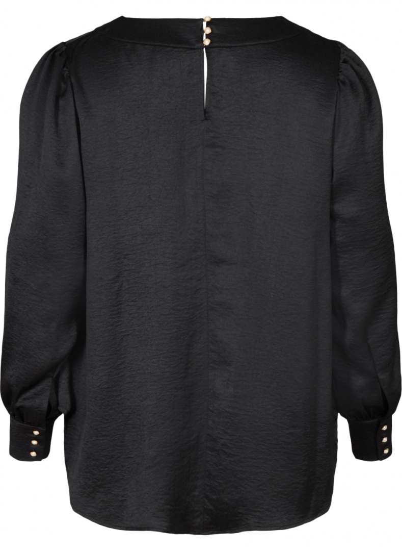 ZIZZI SATYNOWA ELEGANCKA BLUZKA CZARNA 955A ZIZZI SATYNOWA ELEGANCKA BLUZKA CZARNA 955A
