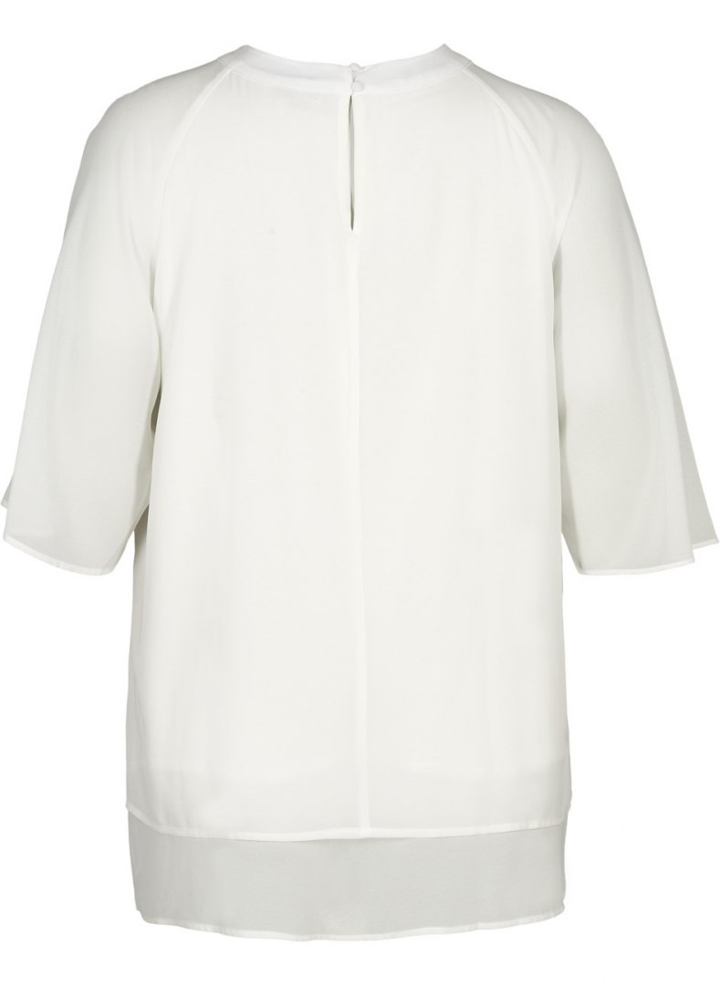 ZIZZI WARSTWOWA ELEGANCKA TUNIKA BIEL 534A ZIZZI WARSTWOWA ELEGANCKA TUNIKA BIEL 534A
