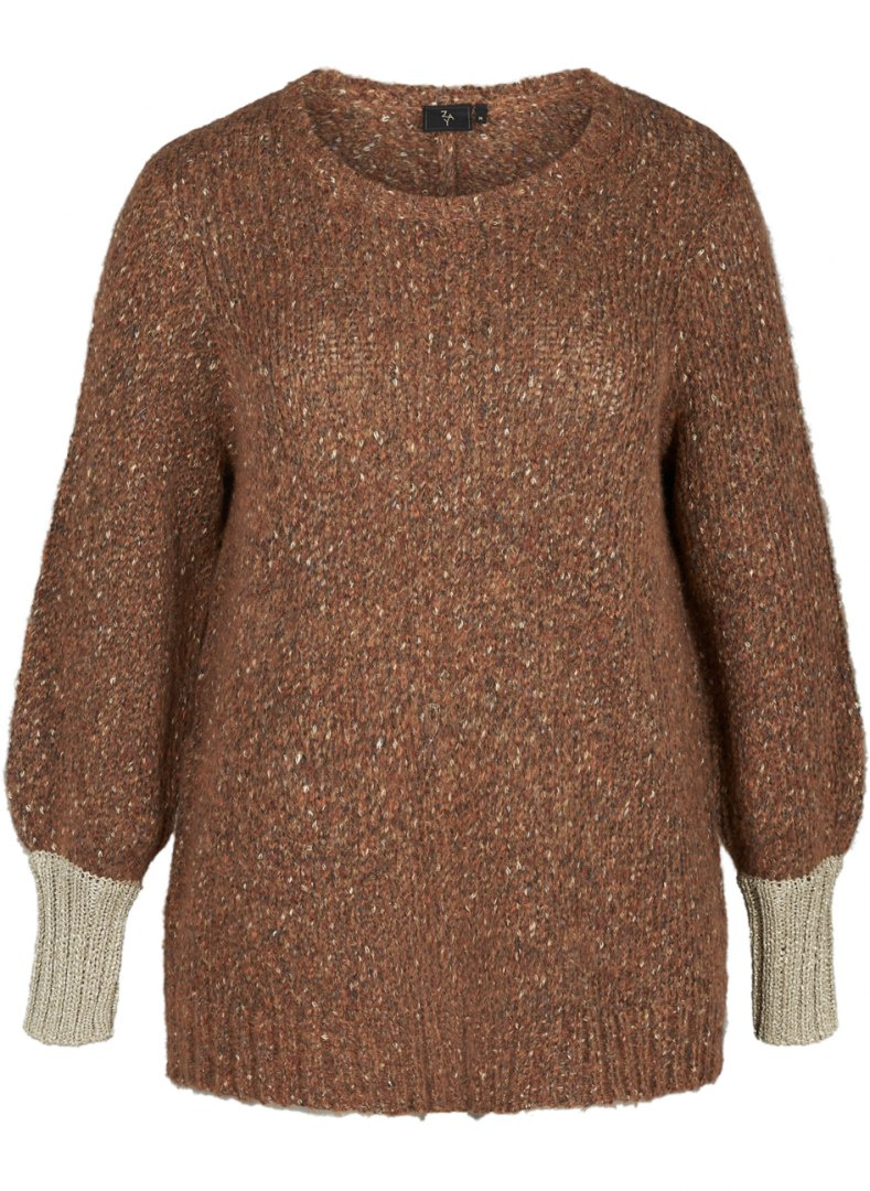 ZIZZI ZAY DZIANINOWY SWETER BALONOWE RĘKAWY 244A ZIZZI ZAY DZIANINOWY SWETER BALONOWE RĘKAWY 244A