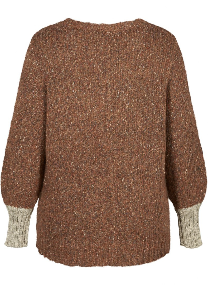 ZIZZI ZAY DZIANINOWY SWETER BALONOWE RĘKAWY 244A ZIZZI ZAY DZIANINOWY SWETER BALONOWE RĘKAWY 244A