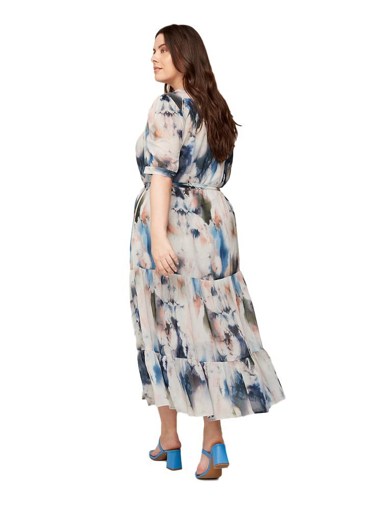 ZIZZI ELEGANCKA SUKIENKA FALBANY MAZY 100A ZIZZI ELEGANCKA SUKIENKA FALBANY MAZY 100A