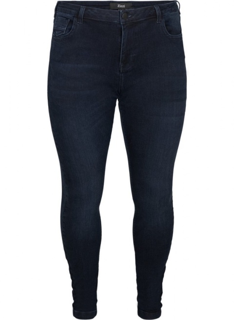 ZIZZI MODNE GRANATOWE JEANSY SPODNIE N78 370A